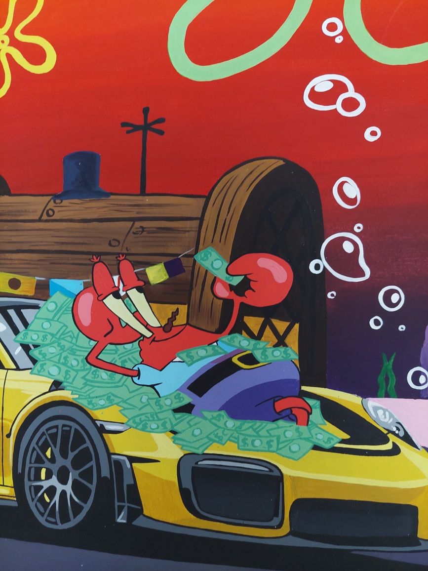 Картина Mr. Crabs × Porshe