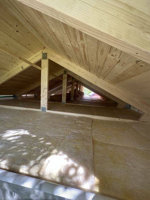 Panel dachowy Skandynawski, Deskowanie, Dach, Deski z piórowpustem