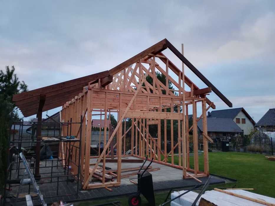 szkielet 35 m^2 i inne konstrukcje drewniane garaże, wiaty i inne
