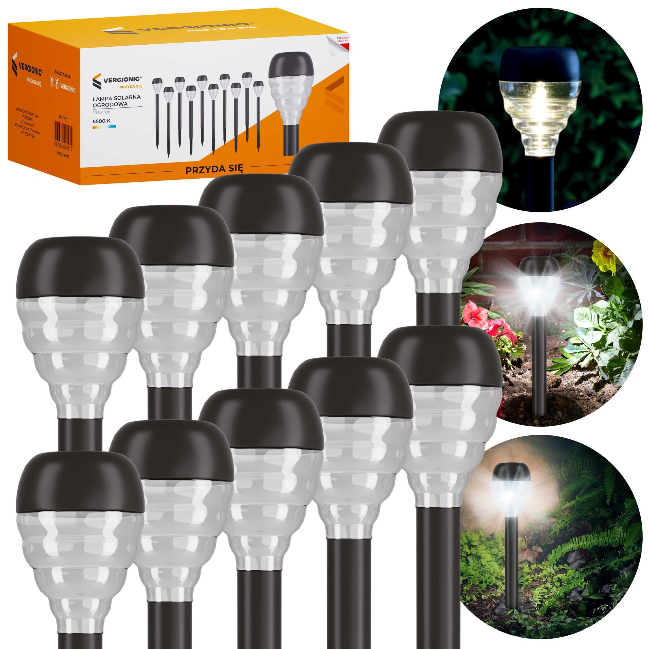 10x lampa solarna wbijana ogrodowa ozdoba na słońce do ogrodu LED