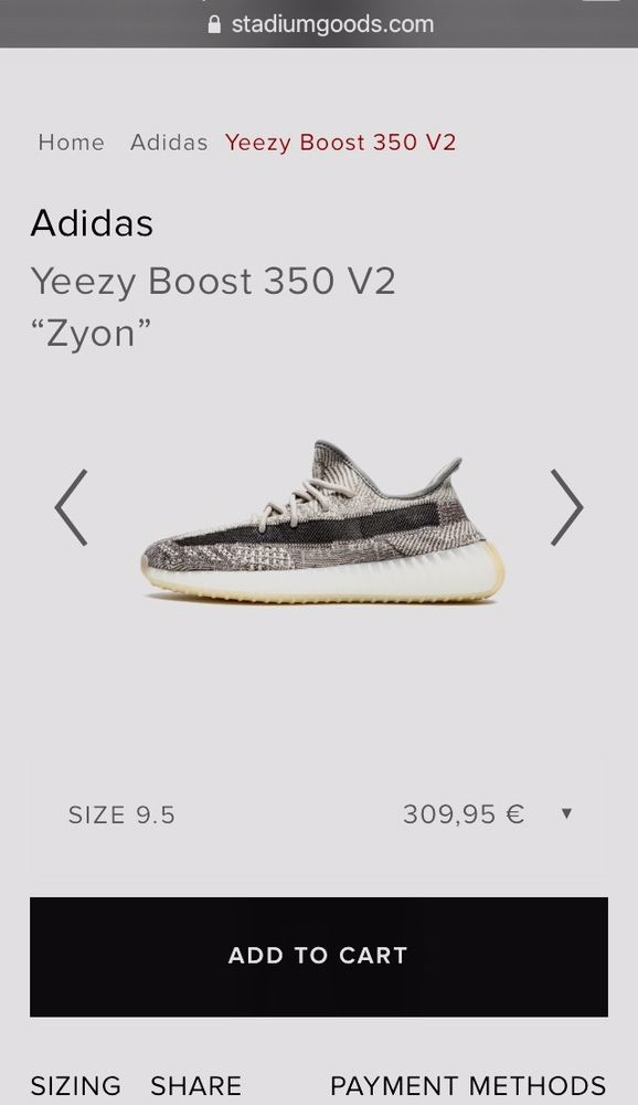 Adidas Yeezy Boost 350 V2 “Zyon” 100% Originais  Tamanho: 43 (1/3) (No