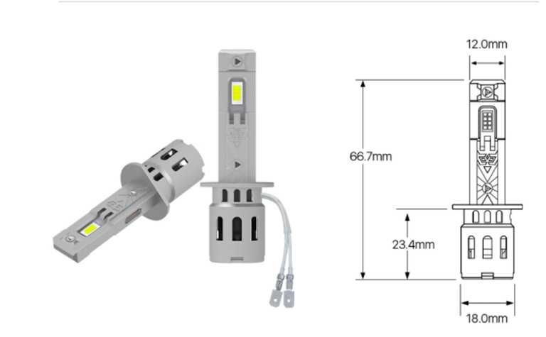 ŻARÓWKI LED H1 zwykła żarówka 12000LM CANBUS IDEALNIE dopasowane