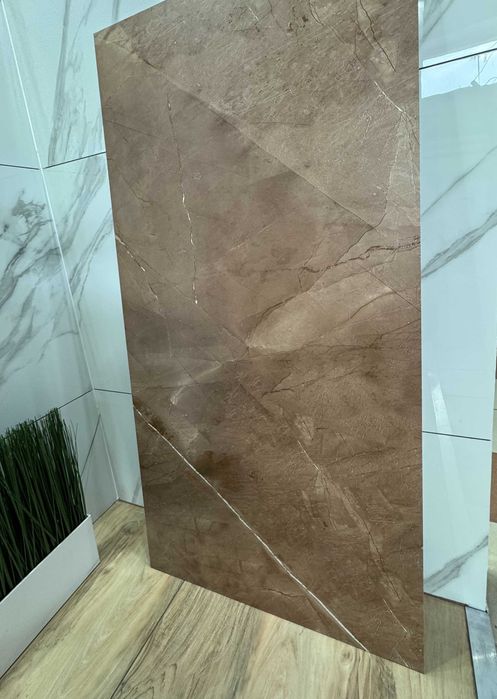 Płytka gresowa 120x60 z efektem CARVING | Satyna | Marmur gat. 1