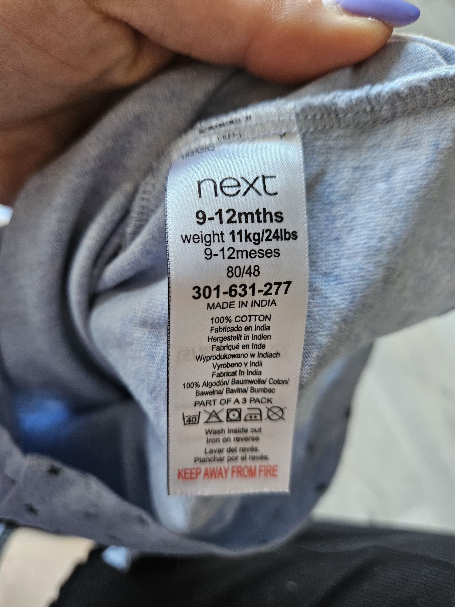 Chłopięcy t-shirt Next. Rozmiar 9-12 miesięcy