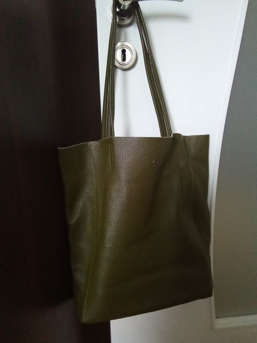 Zielona shoperka na ramię