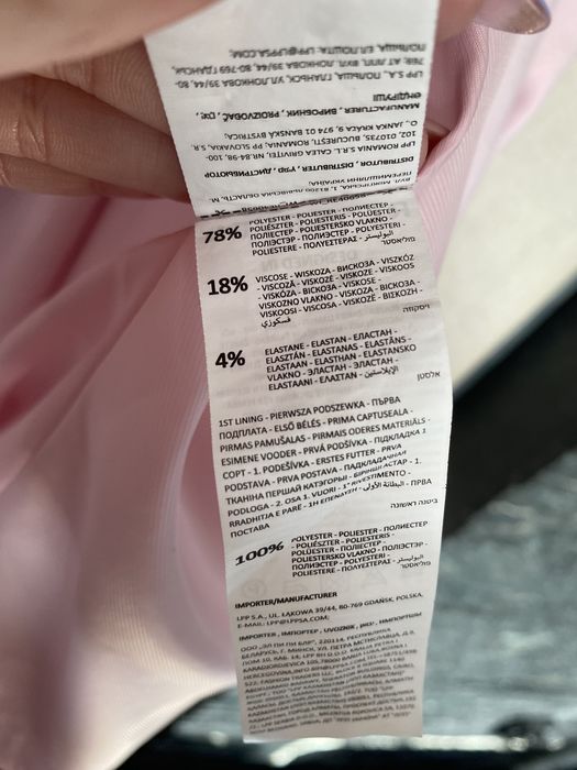 Garnitur damski reserved XL pudrowy róż