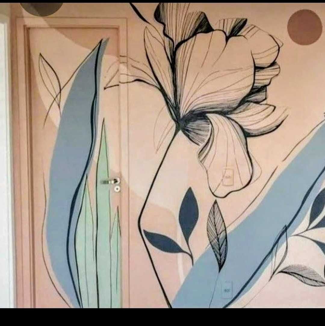 Quadros pintados na Parede tipo MURAIS