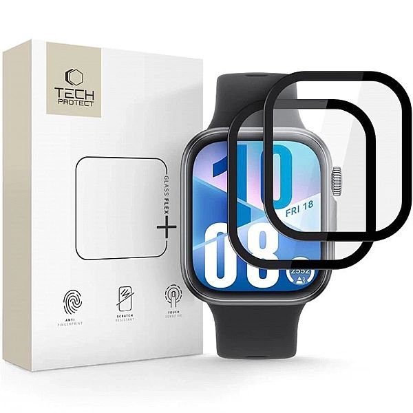 Szkło hybrydowe Tech-Protect Glass Flex+ 2-pack na Huawei Watch Fit 4