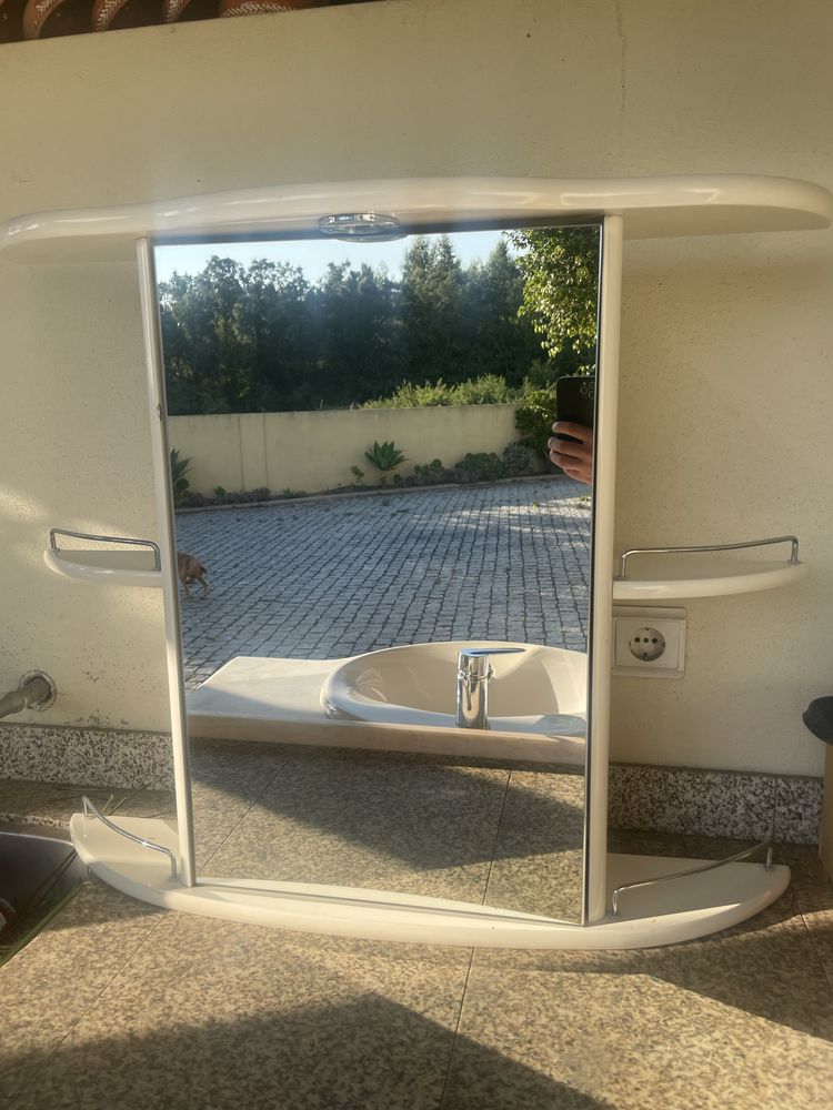 Movel casa de banho Wc com prateleira, conjunto de cor pergamon