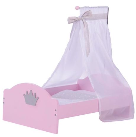 Łóżeczko dla lalek roba różowe poduszka kołderka