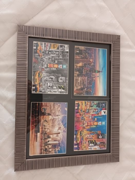 2 Molduras Metalizadas com paisagem de Nova Iorque