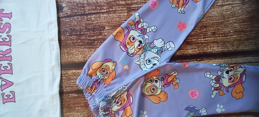 92/98 komplet liliowy psi patrol