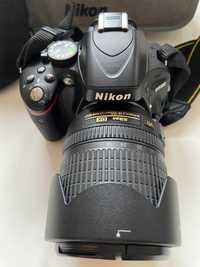 Aparat Lustrzanka Nikon D5100 + 18-105 mm VR czarny Torba Ładowarka