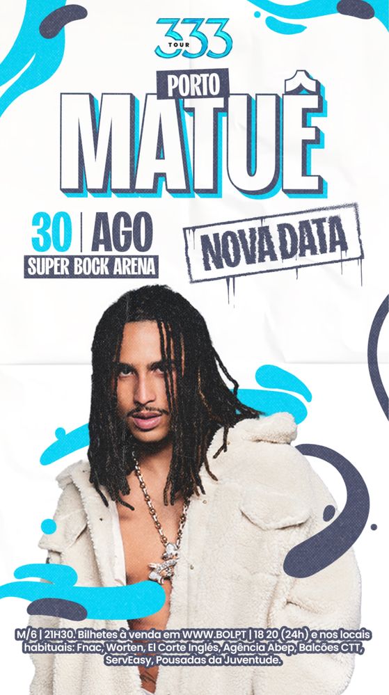 2 bilhetes - Balcão 1 - Matue - Super Bock Arena