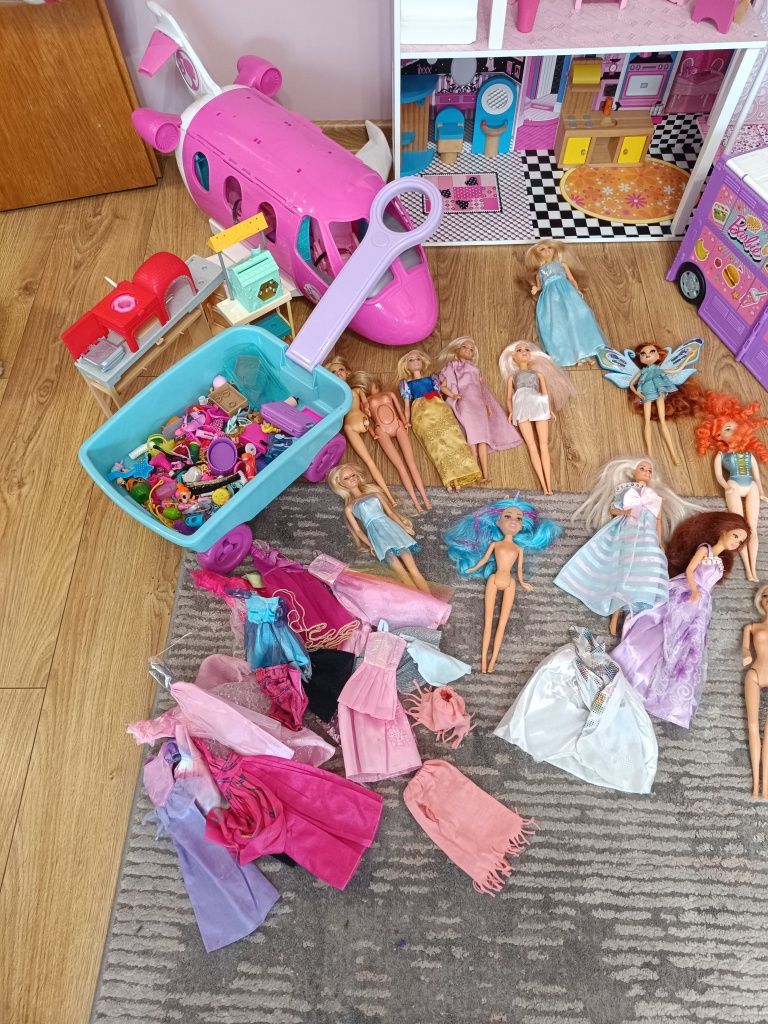 Zestaw barbie domek dla barbie XXL camper samolot