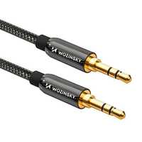 Kabel Audio Wozinsky AUX 2m, Mini Jack 3,5 mm, Czarny