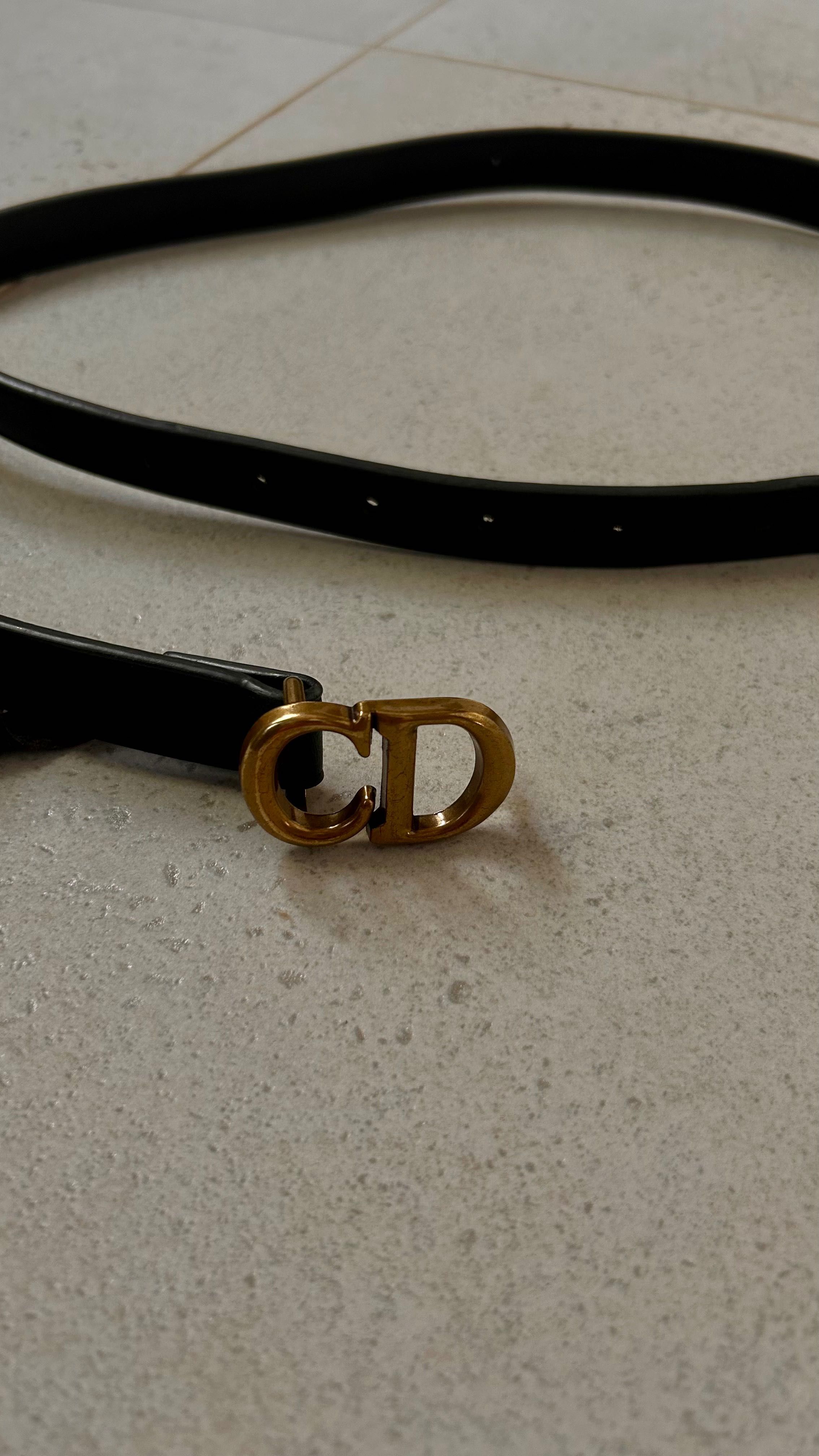 Pasek Dior CD czarny