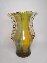 Przepiękny stary kolorowy wazon PRL