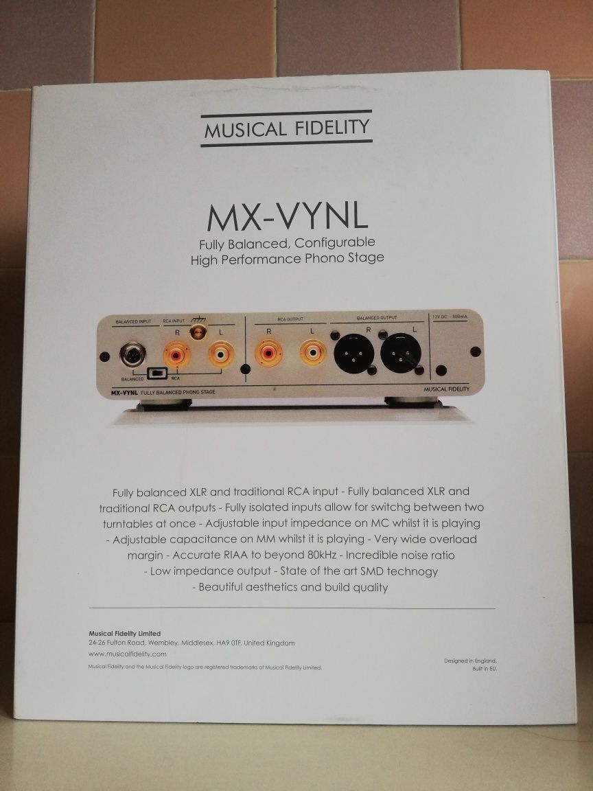 Przedwzmacniacz gramofonowy Musical Fidelity MX-VYNL (Czarny)