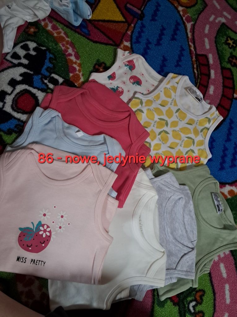 Ubrania dziecięce, body, pajace, spodnie, bluzy