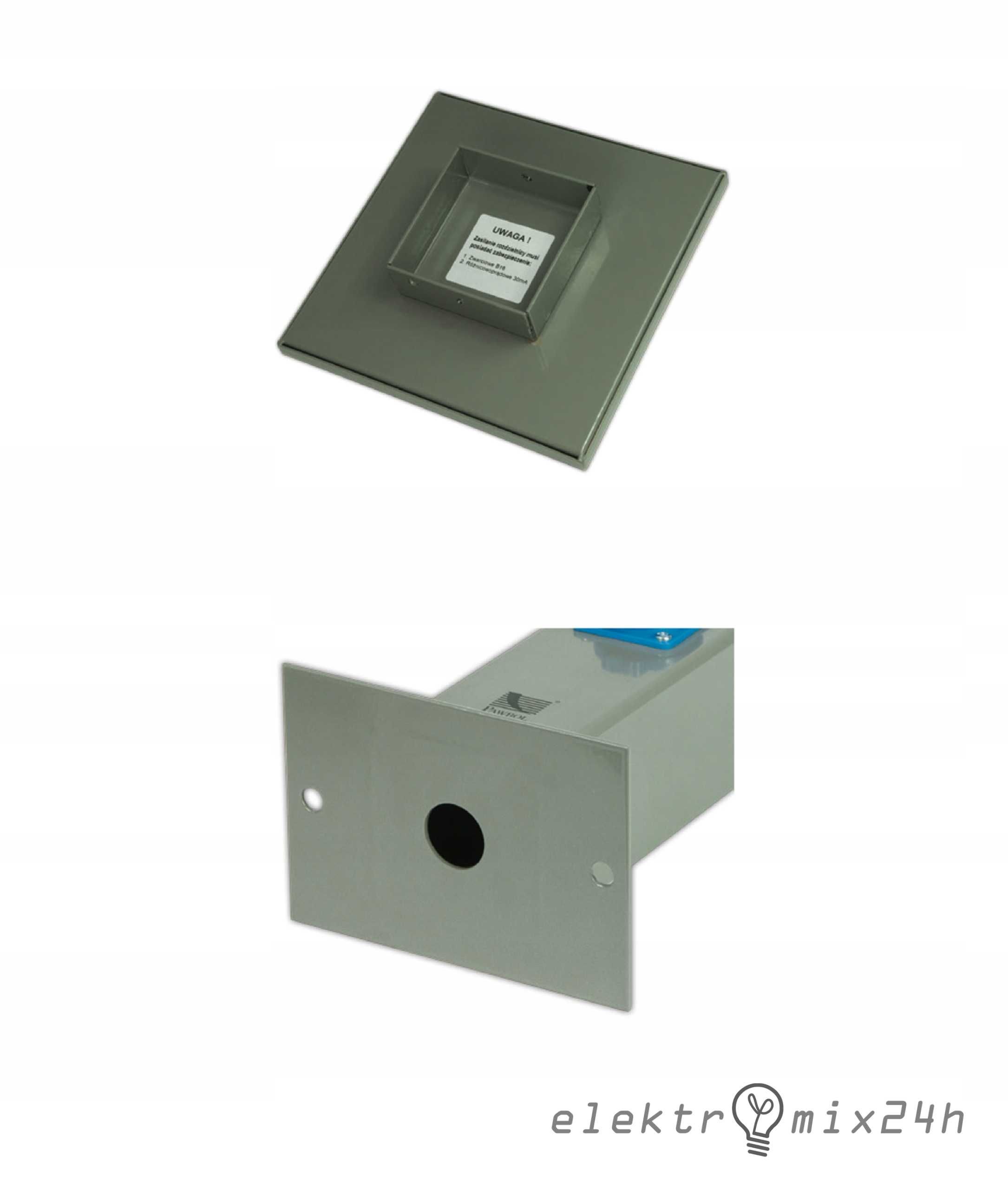 Słupek aluminiowy szary sterowany pilotem 2x16A 230V | 2x16A 5P 400V