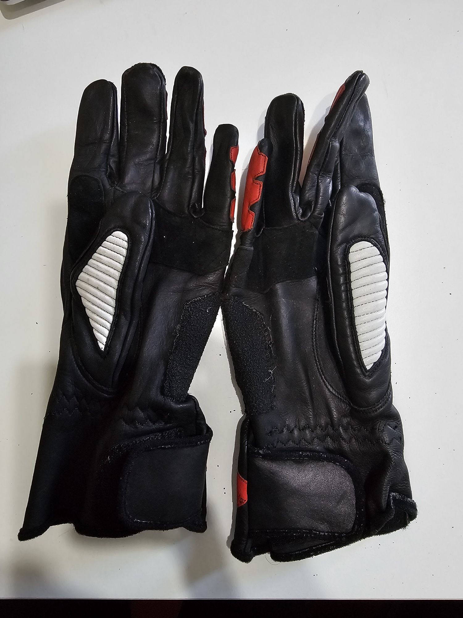 Luvas motard em pele