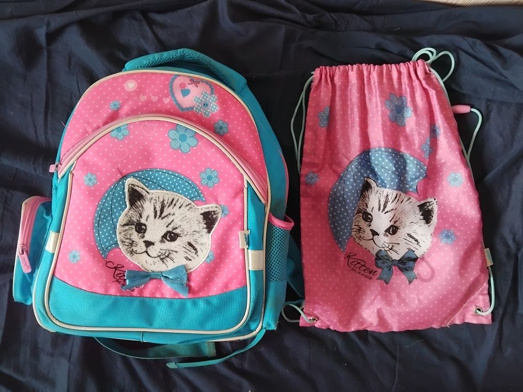 Набір рюкзак сумка Kite Pretty kitten Котик Кошеня
