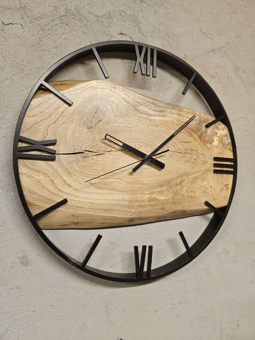 Zegar ścienny drewno dąb 40 cm
