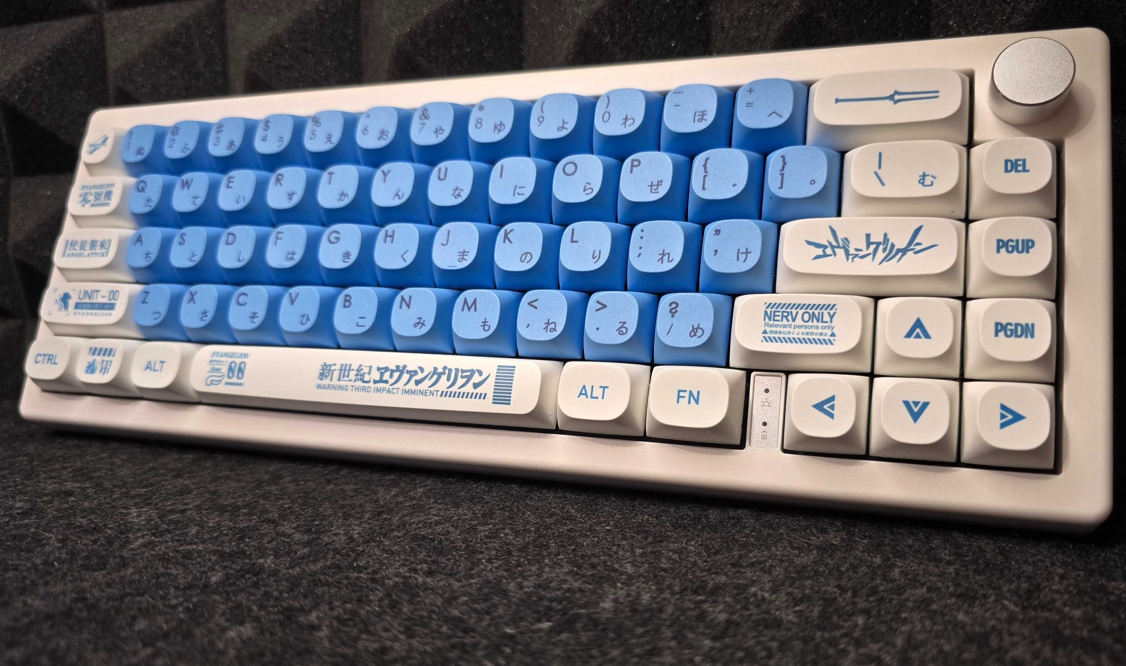 Кастомна механічна бездротова клавіатура GMK67 Akko V3 Pro Cream Blue