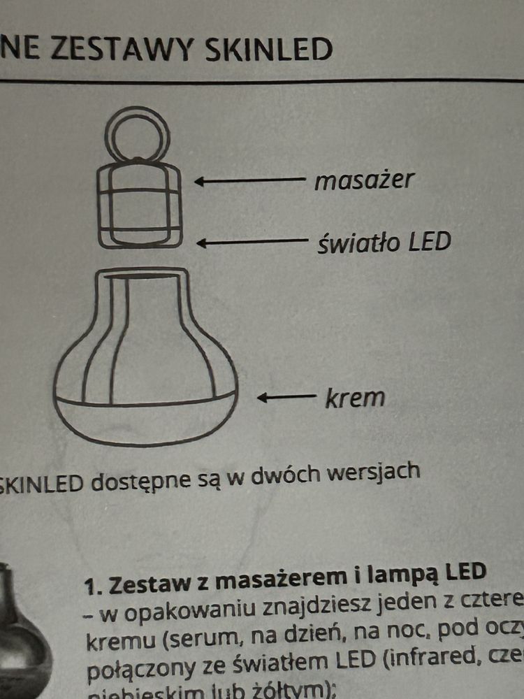 SkinLed krem pod oczy z masazerem