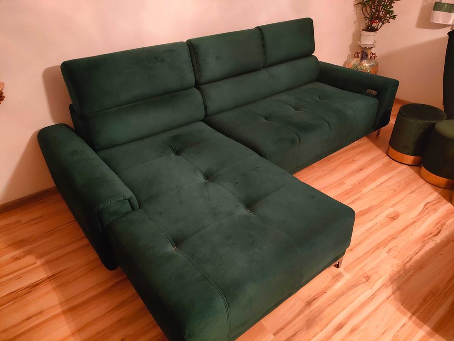 Wypoczynek narożnik, fotel i pufy