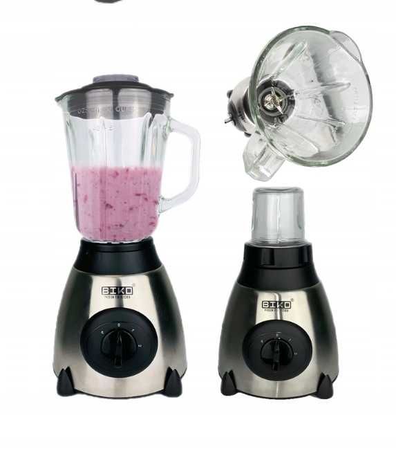 Szklany blender-rozdrabniacz BIKO  800W 1,5 L, Komis Madej sc