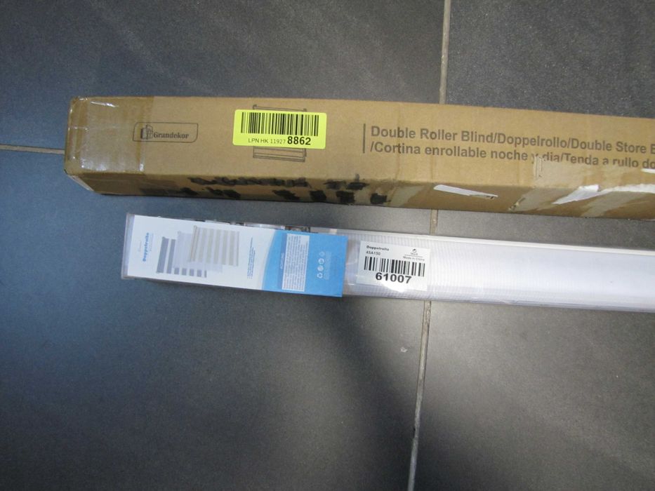 Roleta dzień noc montaż bez użycia wiertarki biały 45 x 150 cm