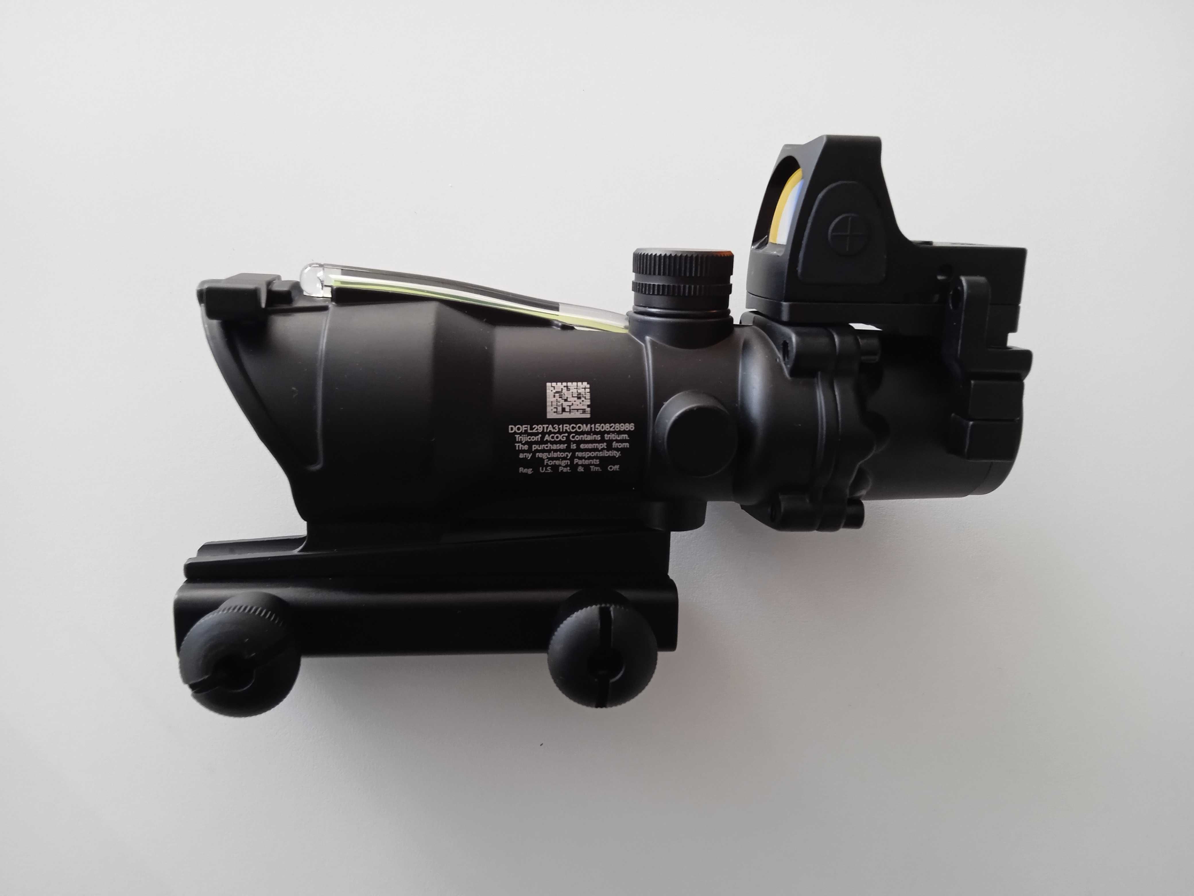 Luneta 4x ACOG światłowód + kolimator RMR 2w1 oznaczenia Trijicon ASG