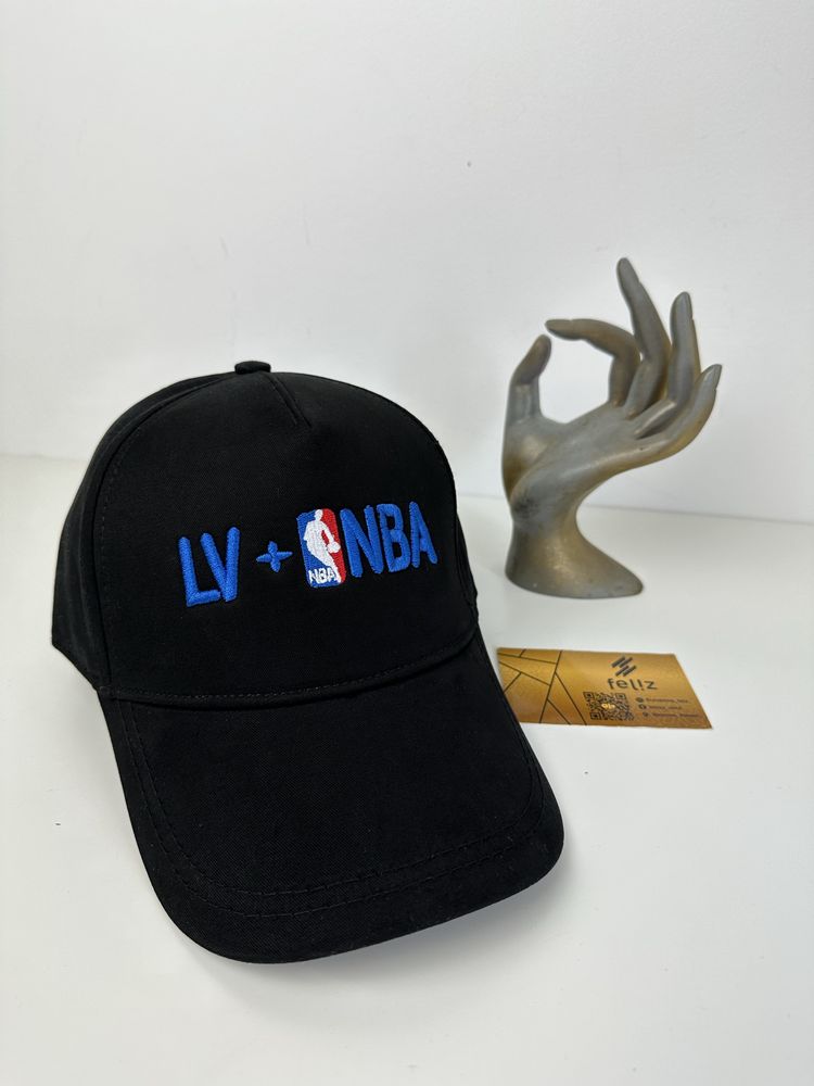 Czapka z daszkiem bejsbolówka Louis Vuitton NBA premium czarna z