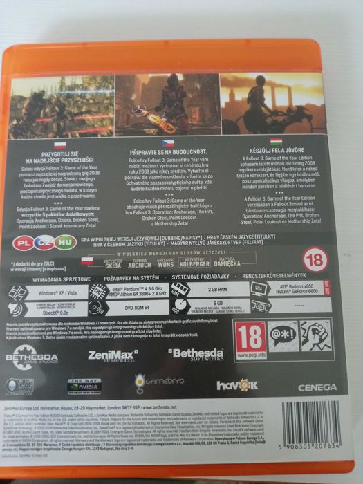 Fallout 3 GOTY DVD PC Kolekcja Classics PL/CZ/HU — bez DRM