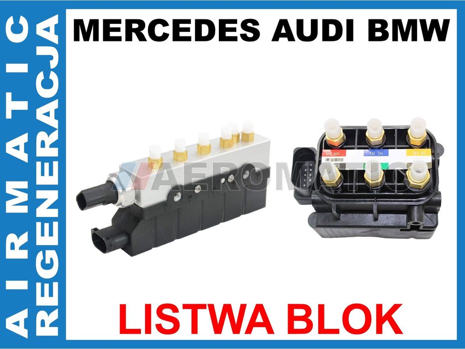 Rozdzielacz listwa Airmatic Mercedes E S klasa ML GL W220 W221 W222 W164 W166 W211 W212 W213 W216 W251 blok zaworowy