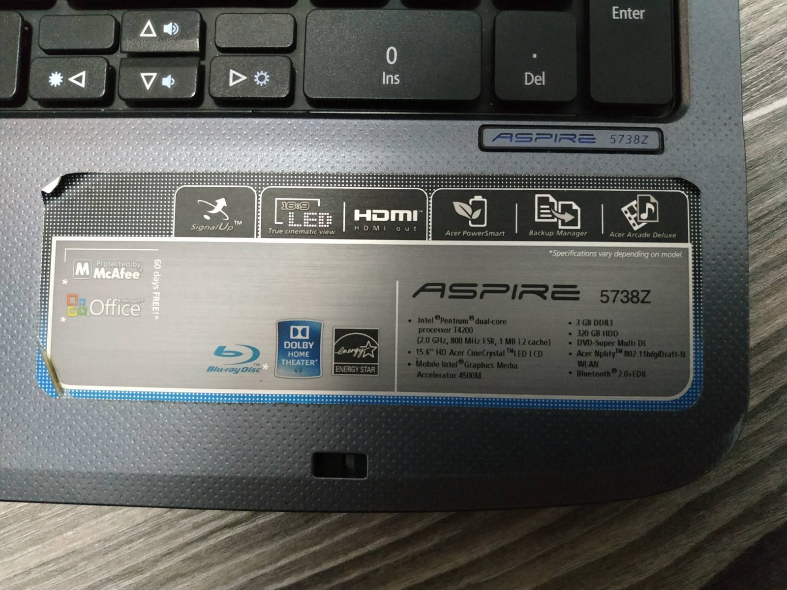 Ноутбук Acer Aspire 5738Z