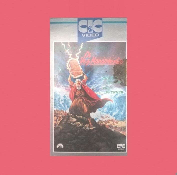 Filme "Os dez mandamentos", em formato VHS original, 1956