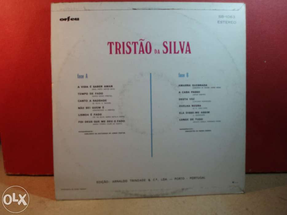 1 Disco vinil LP de Tristão da Silva - como novo