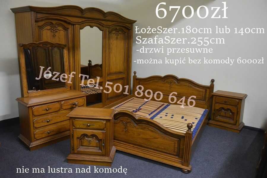 Piękna Sypialnia Stylowa / łóżko, szafa, komoda, szafki nocne