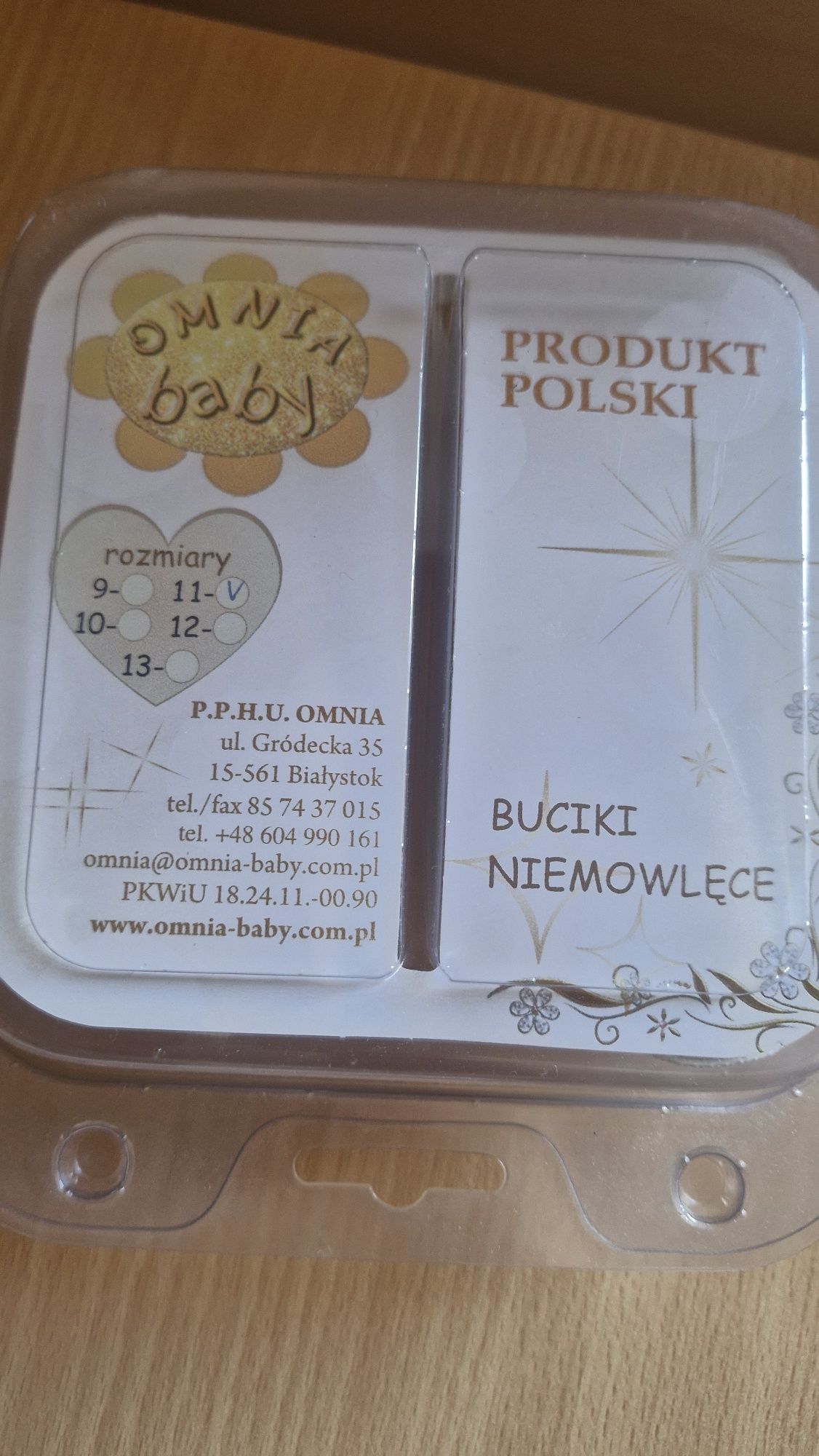 Buciki do chrztu. rozm 11. buciki niemowlęce
