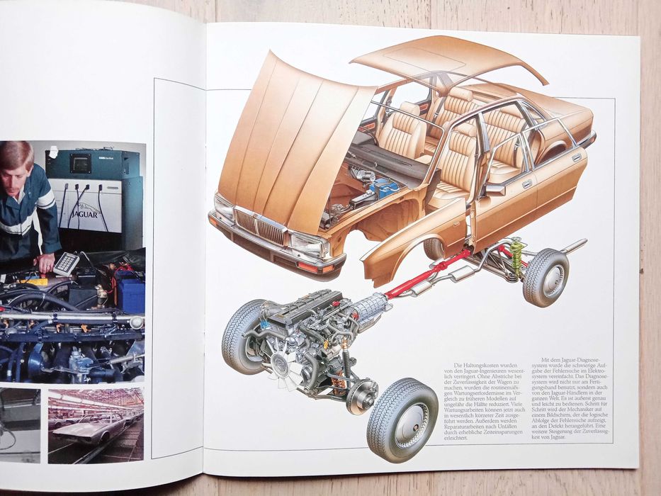 Jaguar 1987 - XJ6 SOVEREIGN DAIMLER silniki 3.6 - prospekt 46 str. BDB