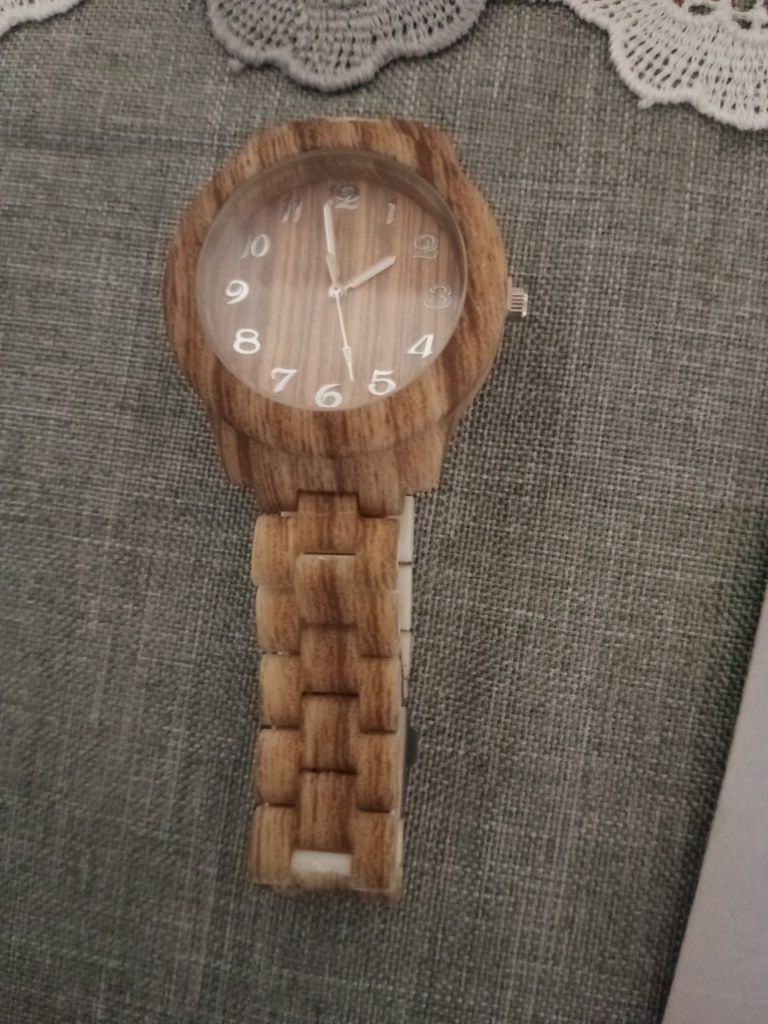 Zegarek unisex imitacja drewna