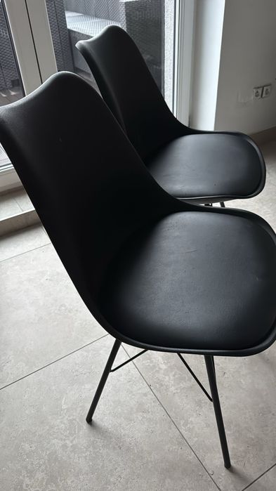 Krzesła, krzesło czarne Jysk