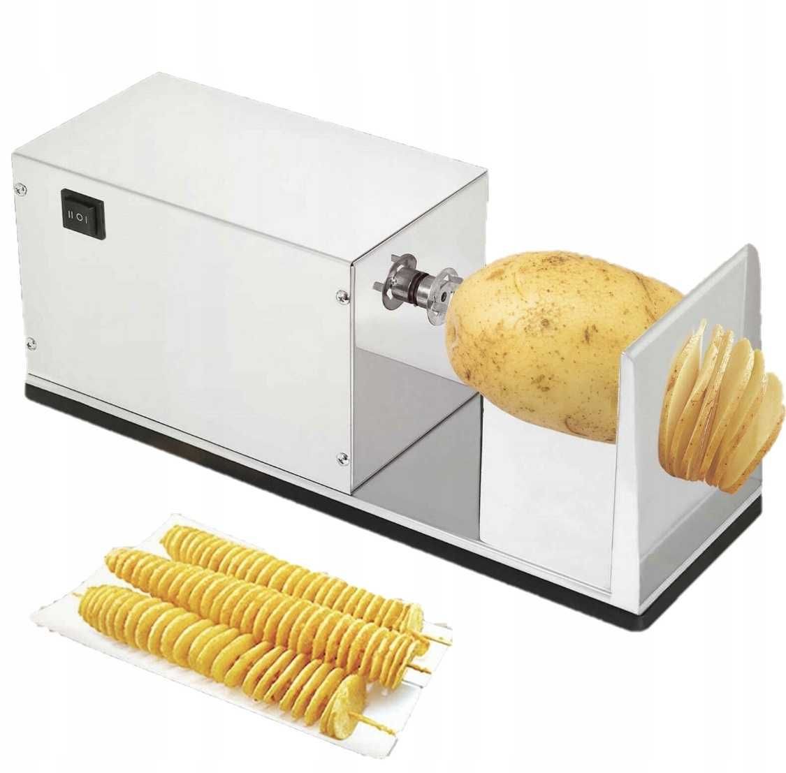 Elektryczna maszyna do zakręconego ziemniaka 230V zakręcona frytka