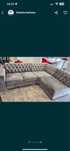 Sofa de sala capitone cinza