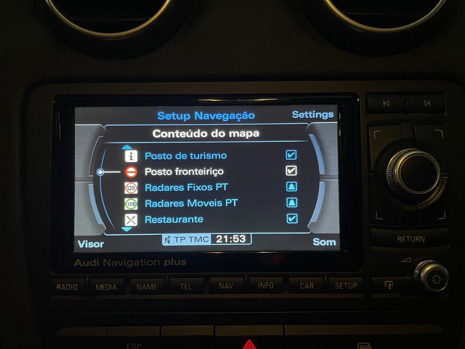 Audi navigation plus 2020 com radares em cartão
