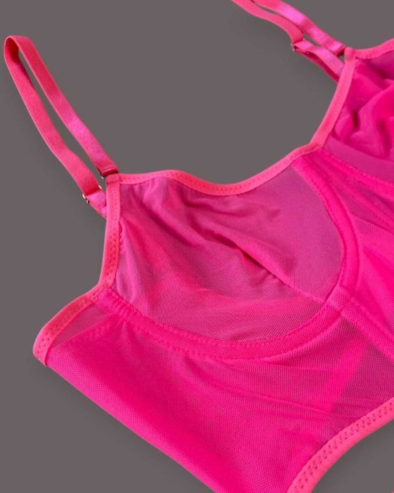 Комплект жіночої білизни, колір неонової фуксії. Новий (S)