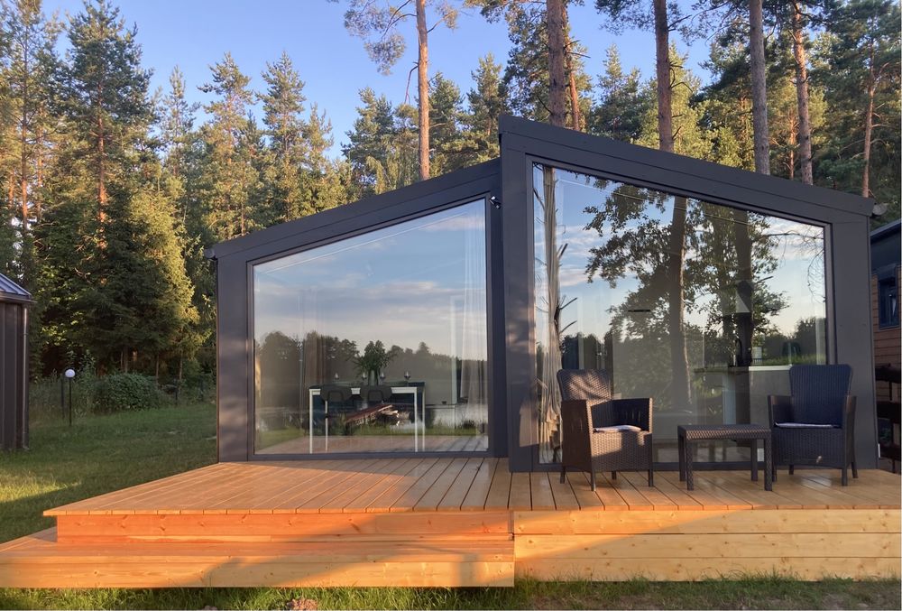 Domki nad jeziorem Domek Mazury Noclegi Mazurach Własna Linia brzegowa